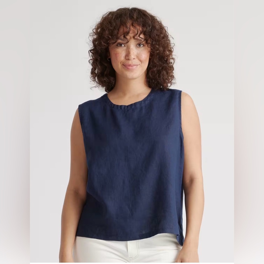 Quince 100% European Linen Tank in XS
